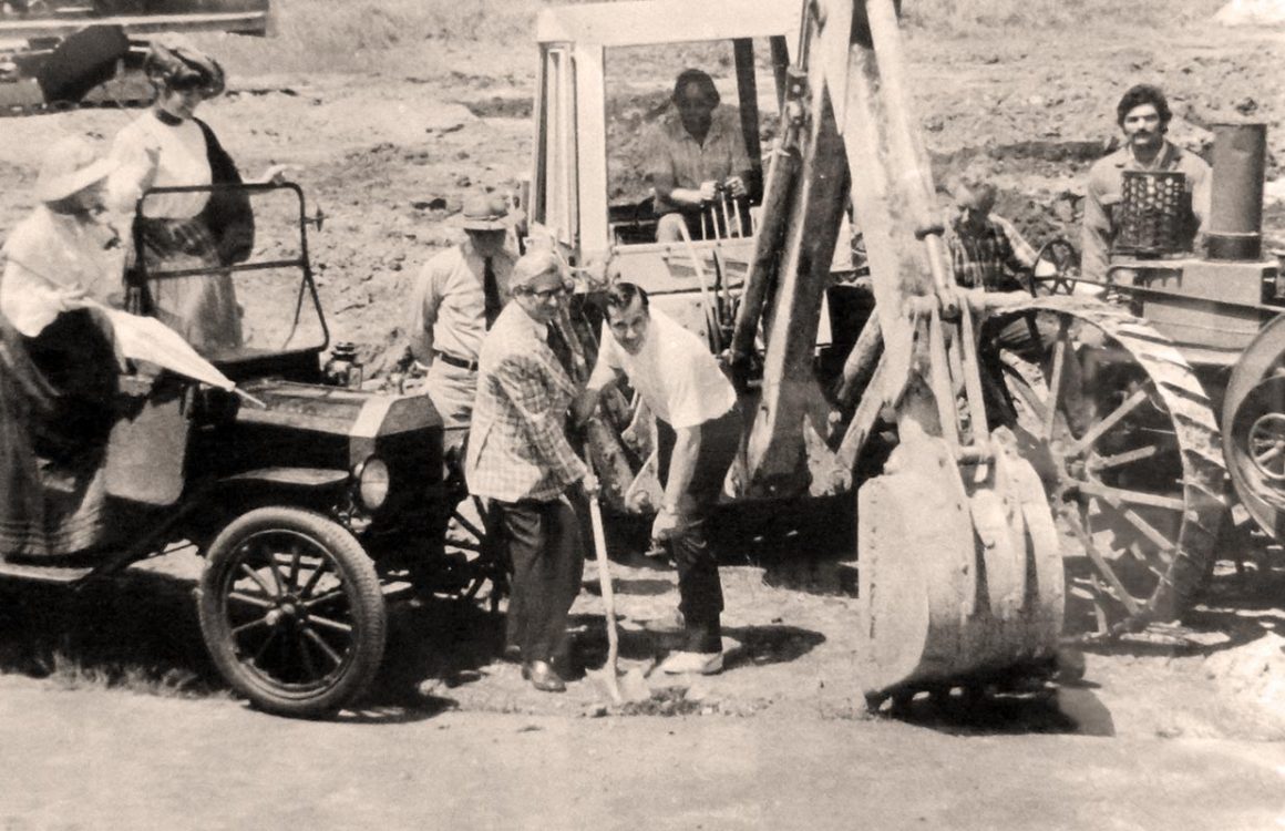 George C. Hall & Sons historic photo, breaking ground