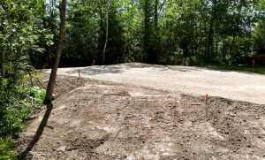 house lot clearing, grubbing, grading, subgrades, garages lot subgrades, gravel bases midcoast Maine