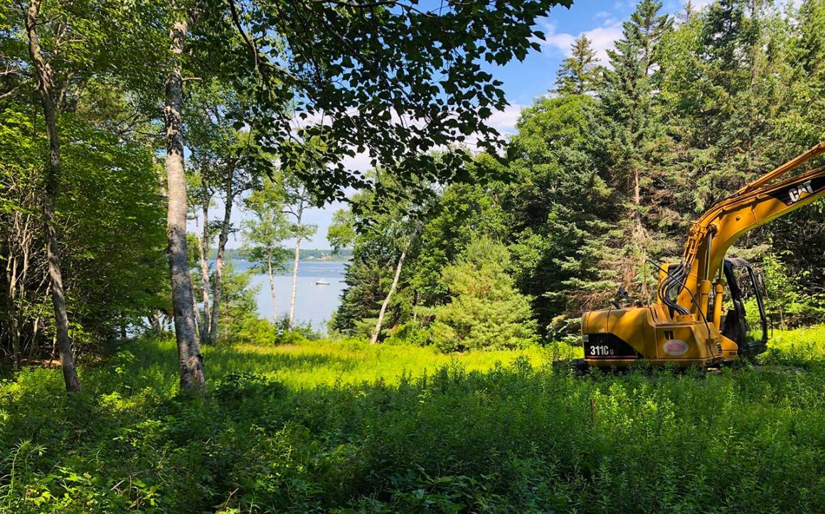Earthwork, excavation in Midcoast Maine